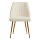 Leilani Ivory Faux Sherpa Channel Back Dining Chair Set of 2 image number 2