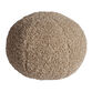 Round Taupe Boucle Sphere Throw Pillow image number 0
