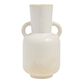 Olivia Ivory Pearlescent Reactive Glaze Ceramic Funnel Vase image number 0