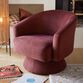 Abbey Velvet Upholstered Swivel Chair image number 1