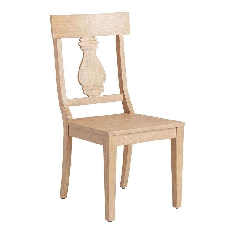 Avila Washed Natural Wood Dining Chairs Set of 2 image number 1