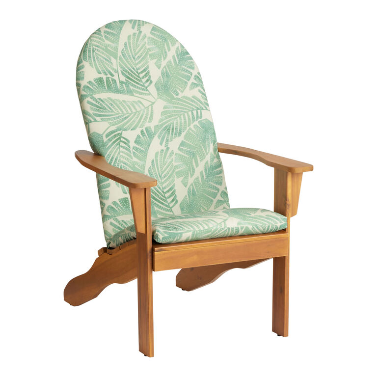 Jakarta Palm Ivory and Green Adirondack Chair Cushion image number 4