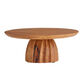 Mango Wood Vertical Ribbed Cake Stand image number 0