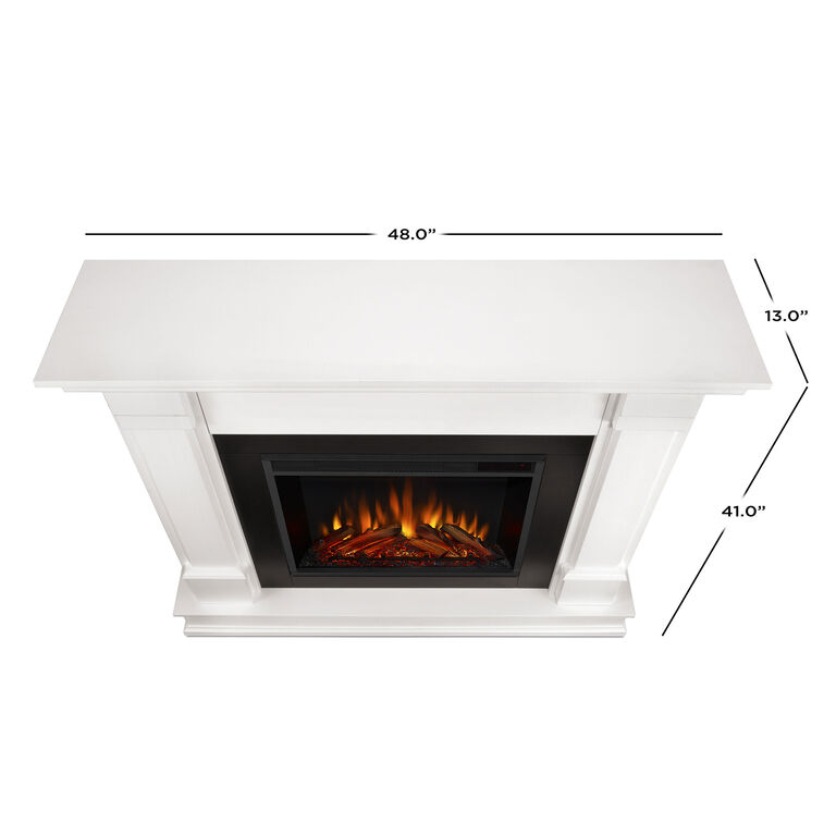 Clearville White Wood Electric Fireplace Mantel image number 7