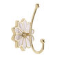 Gold And Opal Floral Double Wall Hook image number 0