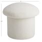 Round Faux Sherpa Mushroom Upholstered Storage Ottoman image number 5