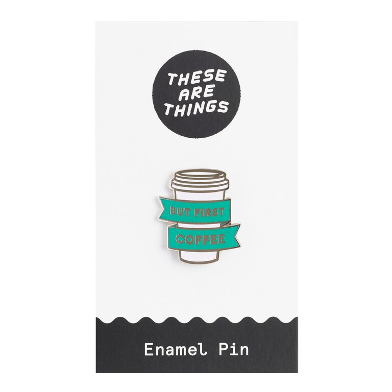 But First Coffee Enamel Pin image number 1