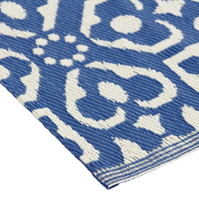 Rio Blue Sorrento Tile Reversible Indoor Outdoor Floor Mat image number 4