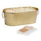 Oval Gold Hammered Metal Gift Basket Kit With Handles image number 0