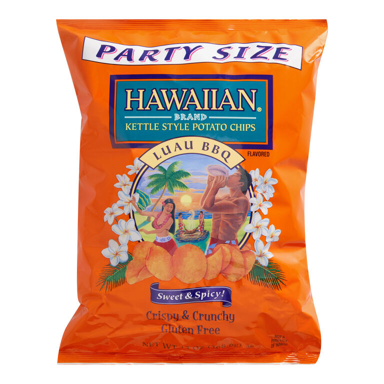 Hawaiian Luau BBQ Kettle Style Potato Chips Party Size image number 1