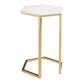 Margaux White Marble And Gold Metal Laptop Table image number 0