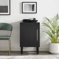 Fowler Mid Century Record Storage Cabinet and Stand