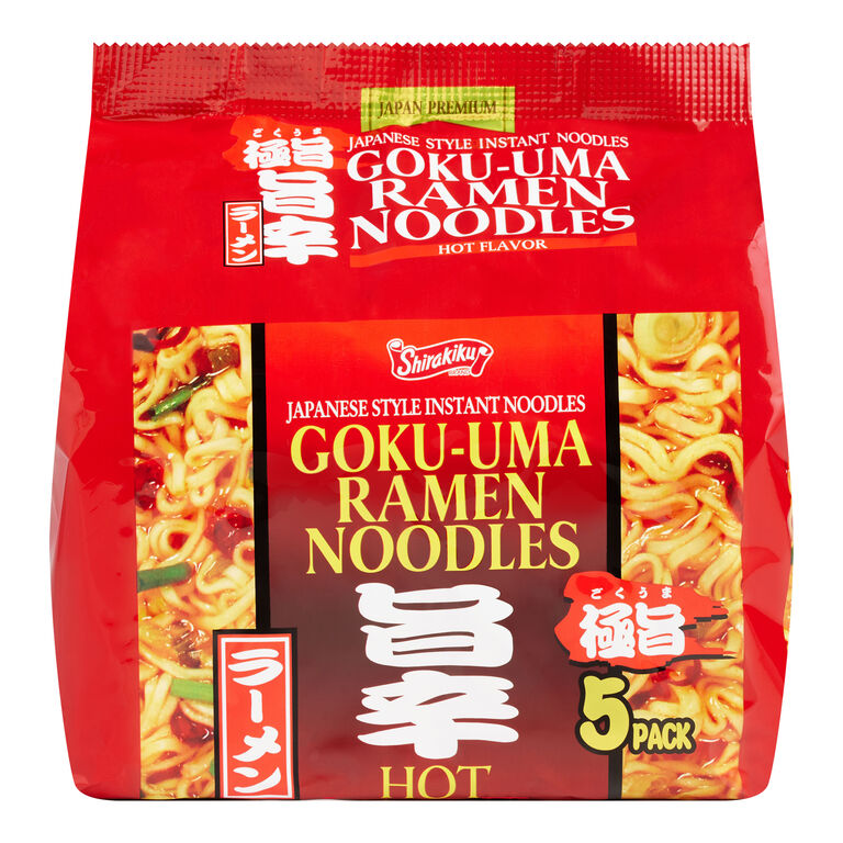 Shirakiku Goku-Uma Hot Instant Ramen Noodle Soup 5 Pack image number 1
