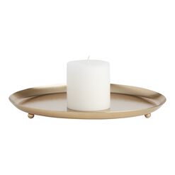 Round Gold Reactive Metal Candle Plate