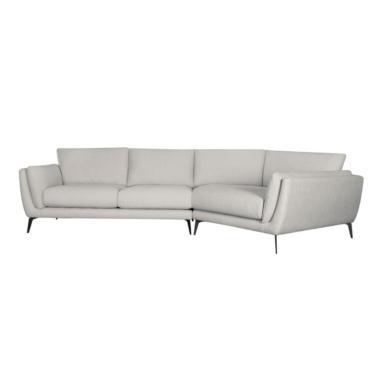 Fletcher Oat Right Facing Angled 2 Piece Sectional Sofa image number 1