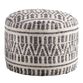 Charcoal and Ivory Woven Textured Floor Pouf image number 2