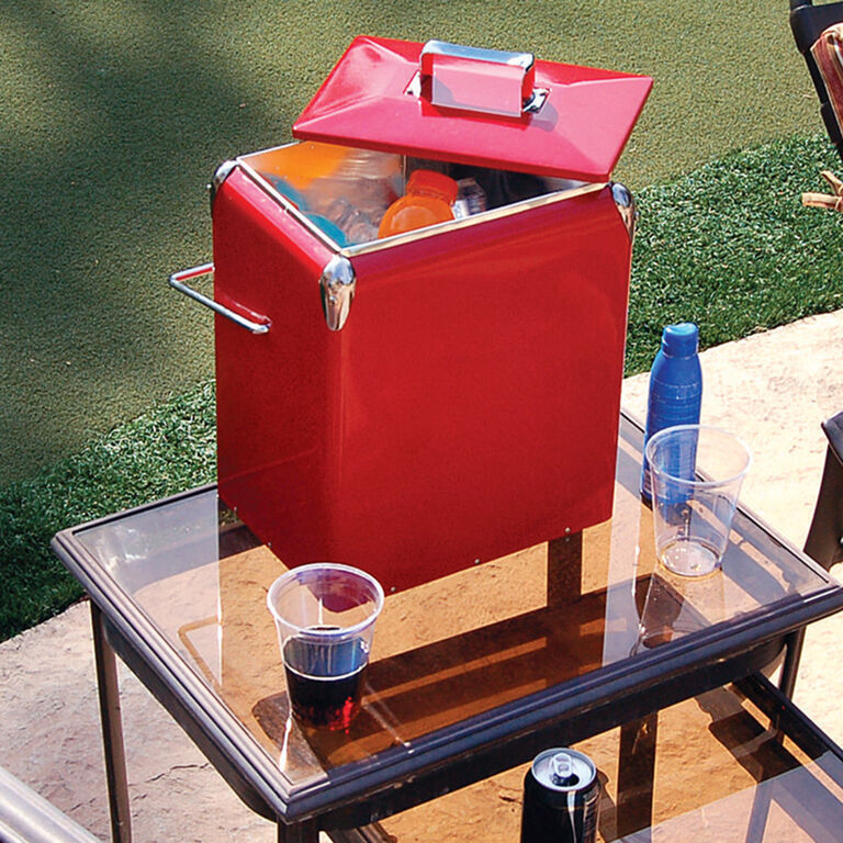 Retro Legacy Red Stainless Steel Drink Cooler image number 2