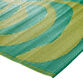 Rio Two Tone Green Leaf Reversible Indoor Outdoor Floor Mat image number 3