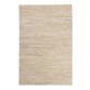 Metallic Gold and Ivory Leather and Jute Woven Area Rug image number 0