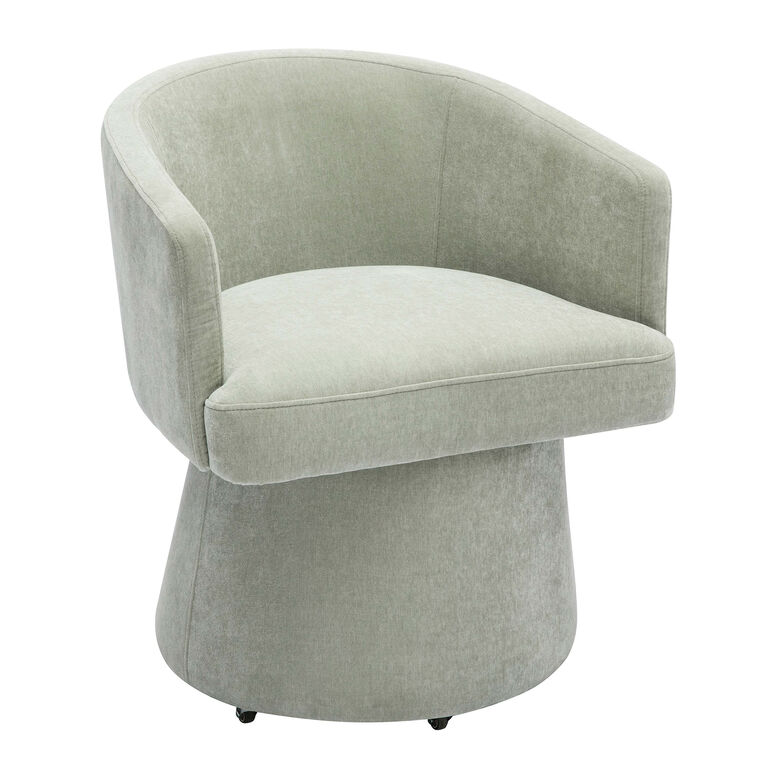 Bethwin Upcycled Velvet Upholstered Office Chair image number 1
