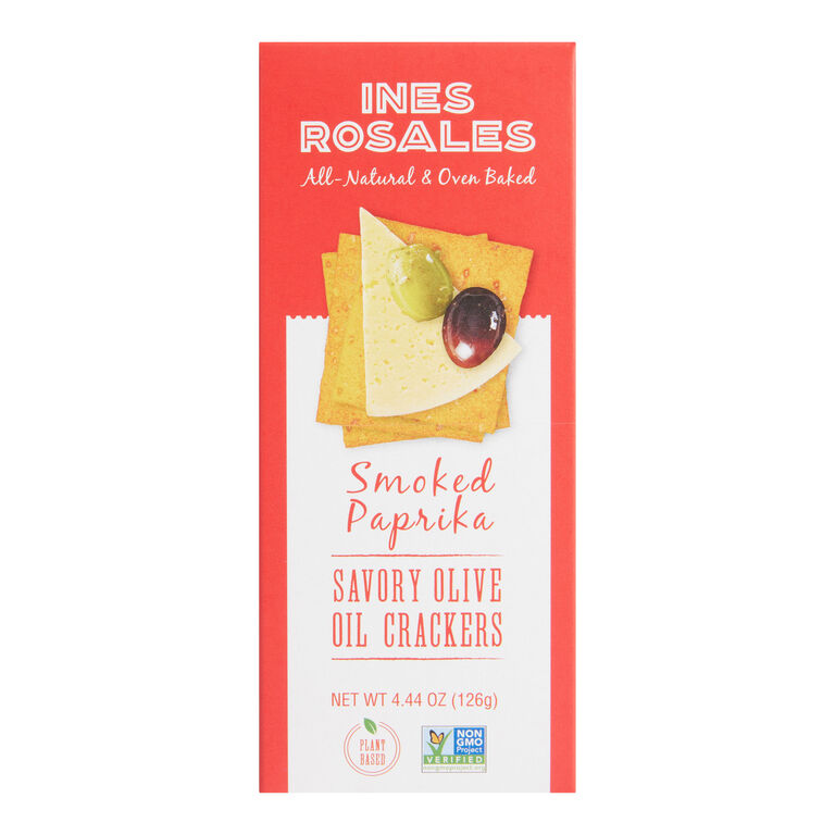 Ines Rosales Smoked Paprika Savory Olive Oil Crackers image number 1