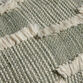 Extra Wide Sage Checked Fringe Indoor Outdoor Lumbar Pillow image number 4