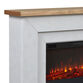 Sleetham Light Gray Wood Electric Fireplace Mantel image number 2