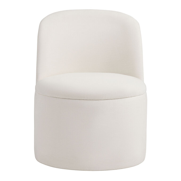 Mirah Round Upholstered Swivel Dining Chair image number 3