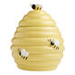 Yellow Ceramic Beehive Figural Cookie Jar