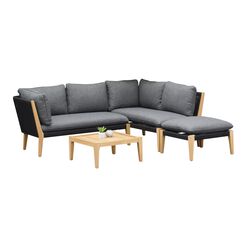 Gryffin Rope Outdoor Sectional Sofa With Coffee Table