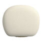 Agnes White Faux Sherpa Curved Upholstered Swivel Chair image number 4