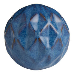 Blue Reactive Glaze Ceramic Ball Decor