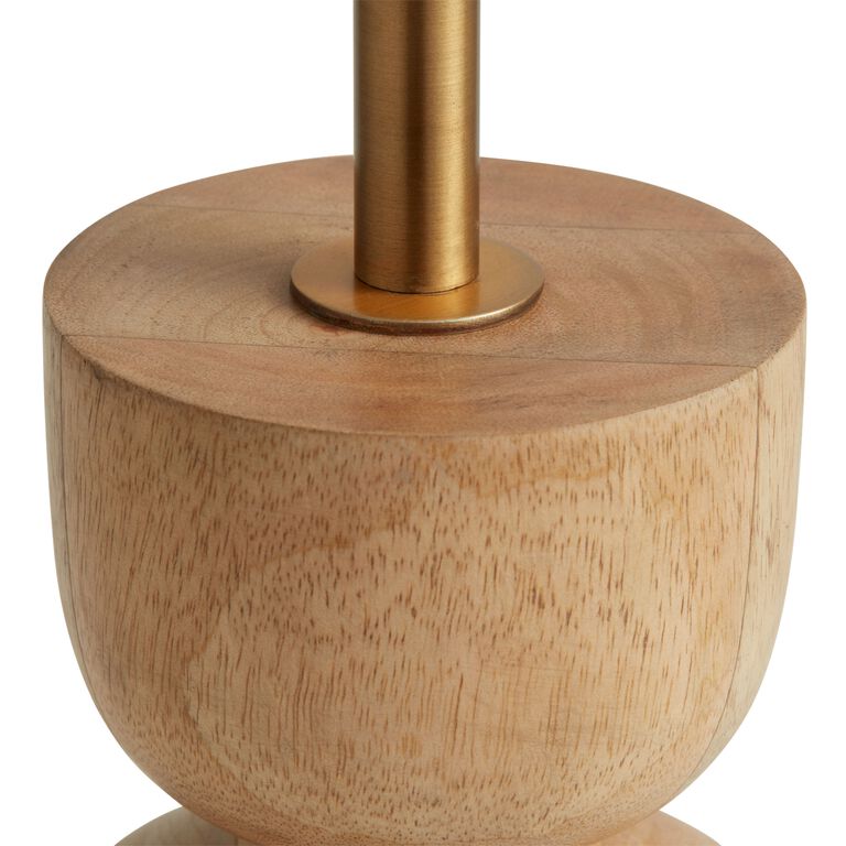 Asher Blonde Wood Sculptural Table Lamp Base image number 4