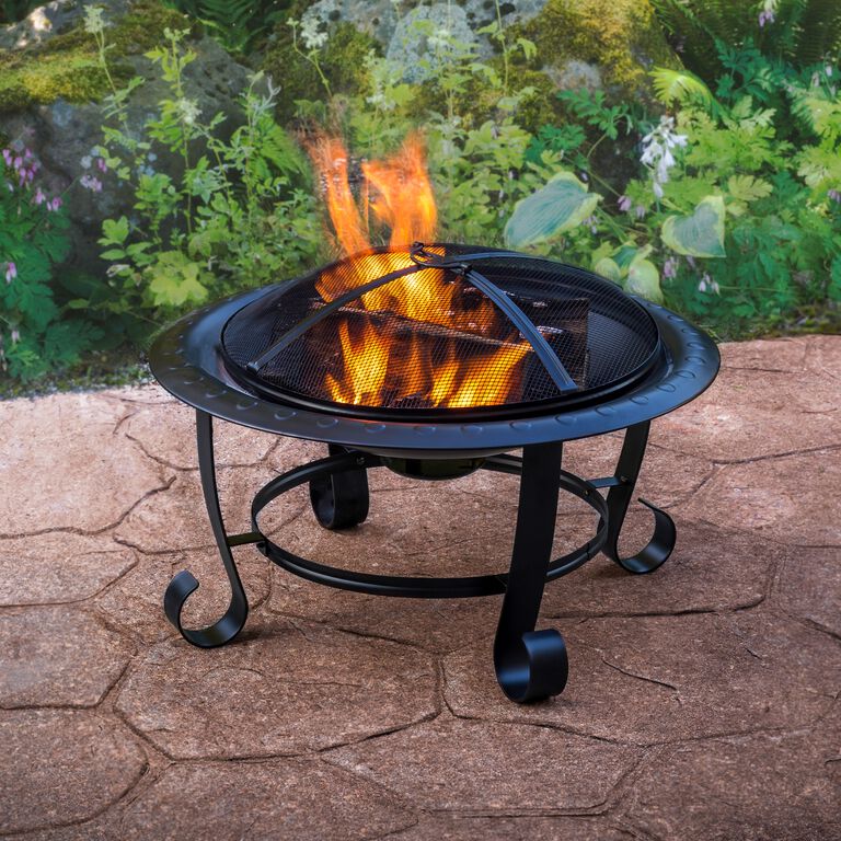 Meadow Black Steel Curled Leg Fire Pit image number 2
