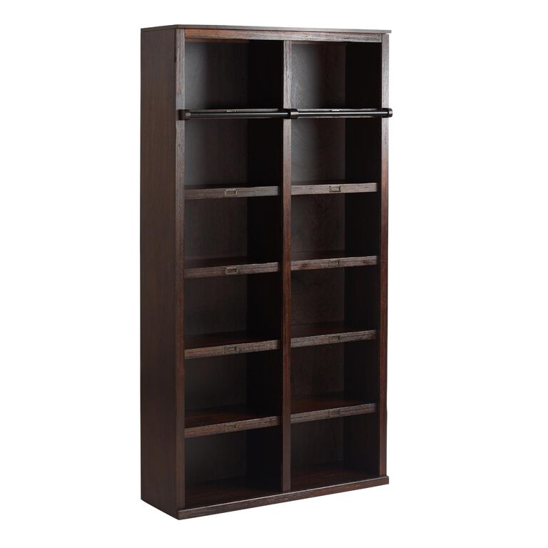 Augustus Roasted Cocoa Wood Library Shelving Collection image number 2