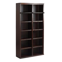 Augustus Roasted Cocoa Wood Library Shelving Collection