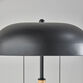 Brooks Black Metal Dome and Natural Wood 2 Light Table Lamp image number 2