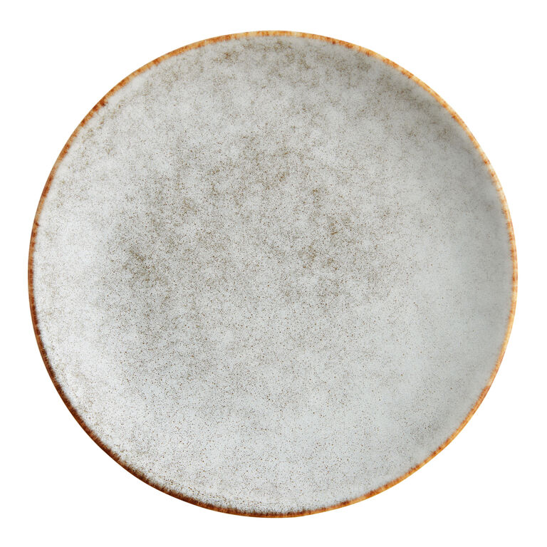 Vita Ivory And Brown Reactive Glaze Appetizer Plate image number 1