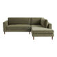 Camile Velvet Right Facing Sectional Sofa image number 2