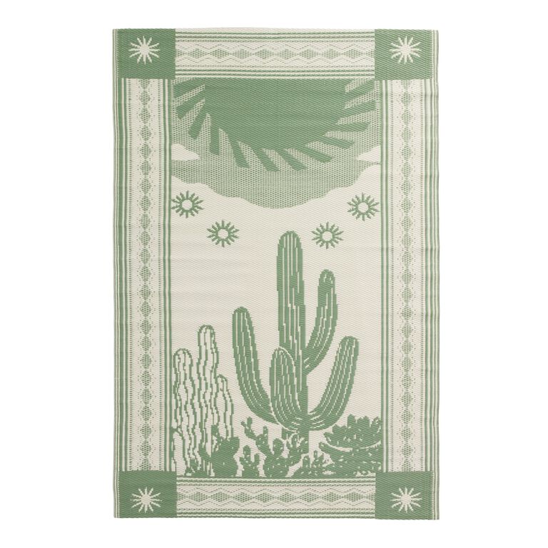 Rio Green Cactus Reversible Indoor Outdoor Floor Mat image number 1