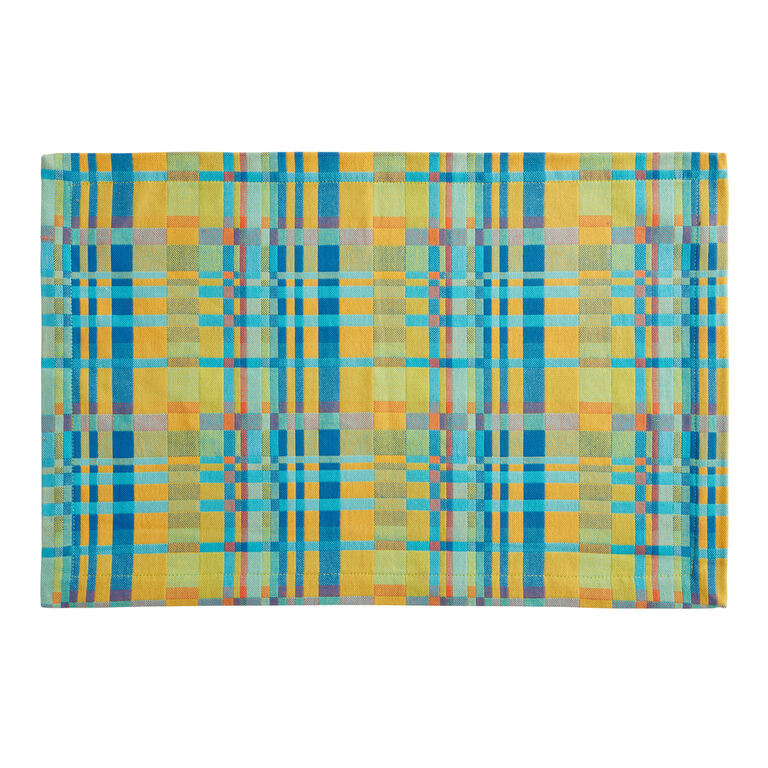Multicolor Double Weave Checkered Placemat Set of 4 image number 1
