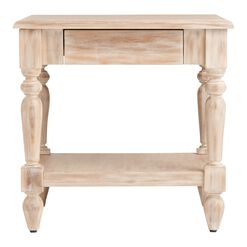 Everett Weathered Natural Wood End Table