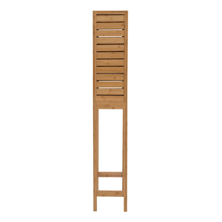 Sven Tall Natural Bamboo Bathroom Space Saver Cabinet image number 4