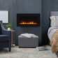 Fyre Black Steel Wall Mounted Electric Fireplace image number 1