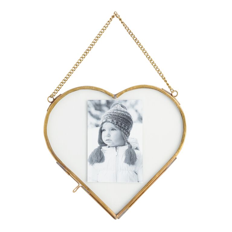 Reese Brass Heart Wall Frame image number 1