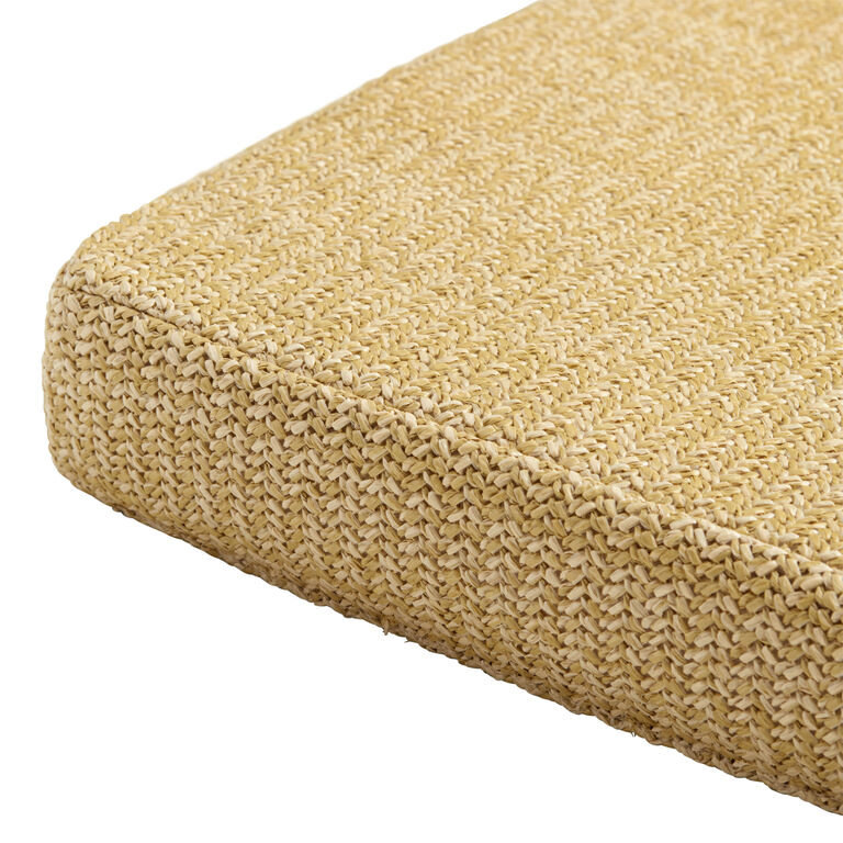 Faux Raffia Gusseted Outdoor Chair Cushion image number 2