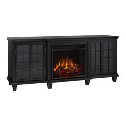 Avala Wood Electric Fireplace Media Stand