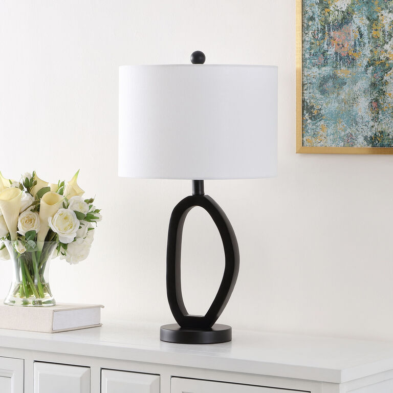 Thrale Black Resin Open Abstract Table Lamp image number 4