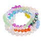 Rainbow Glass And Faux Pearl Beaded Stretch Bracelets 4 Pack image number 0