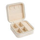 Ivory And Gold Faux Leather Celestial Travel Jewelry Box image number 0